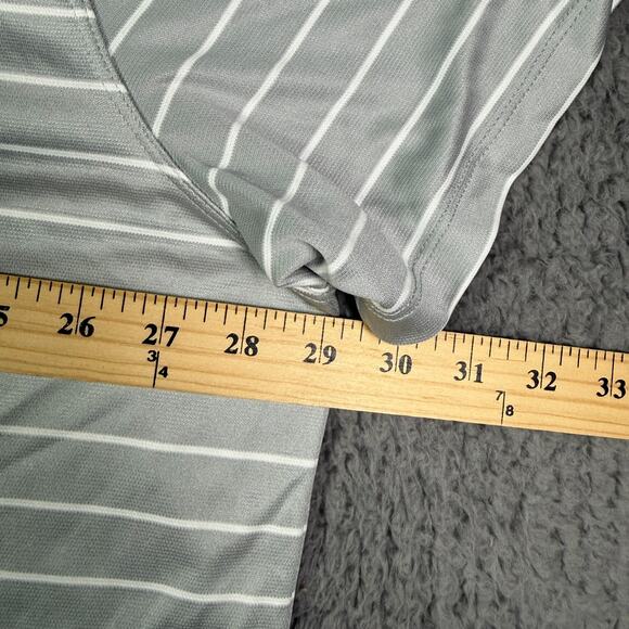 Nike Miami Dolphins Polo Shirt Mens 3XL Gray Striped Dri-Fit Player Team Issue - Picture 8 of 10